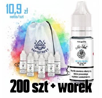 Shot - Nikotyna 50/50 18mg 10ml - 200 szt