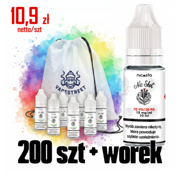 Shot - Nikotyna 70/30 18mg 10ml - 200 szt