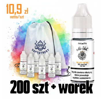 Shot - Nikotyna 70/30 20mg 10ml - 200 szt